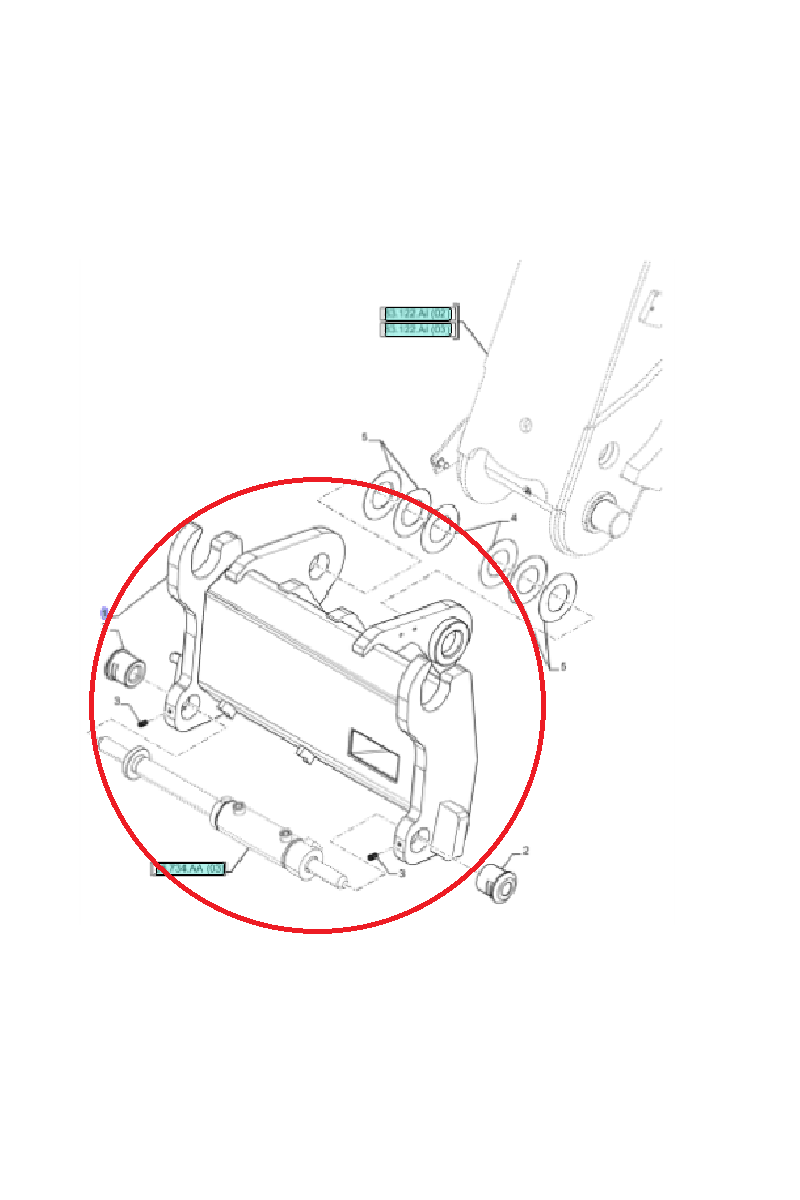 Кронштейн рычага New Holland LM 47957806 - 47855432