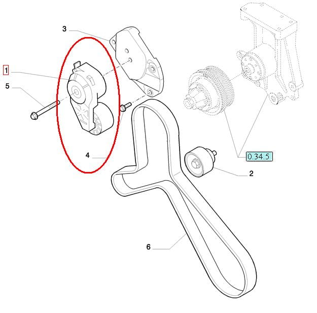 SAMONAPINACZ PASKA NEW HOLLAND CASE STEYR 87803067 - 2852161 - 2855622