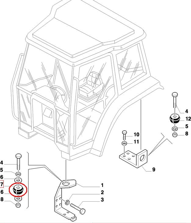 ПОДУШКА КАБИНЫ NEW HOLLAND CASE STEYR 83983548