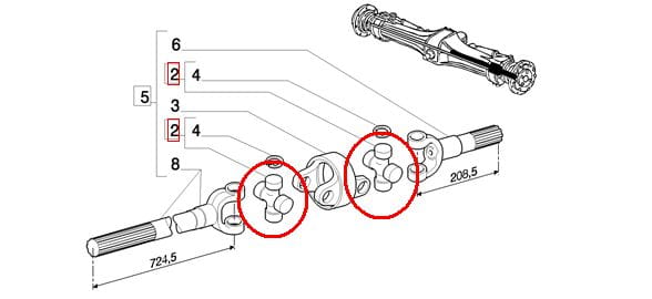ПОЛУОСЕВОЙ КРЕСТ NEW HOLLAND CASE 9967667-5191482