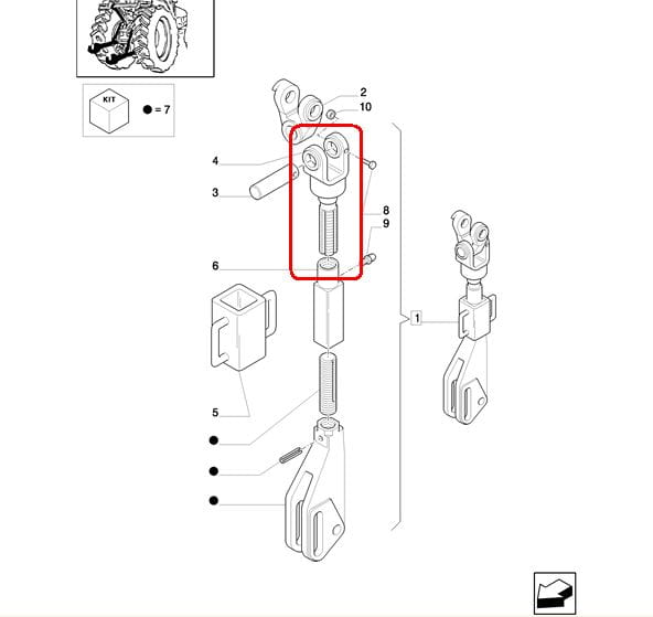 ВЕШАЛКА ДЛЯ ТРЕХТОЧЕЧНОГО КРЮЧКА NEW HOLLAND CASE 5167414