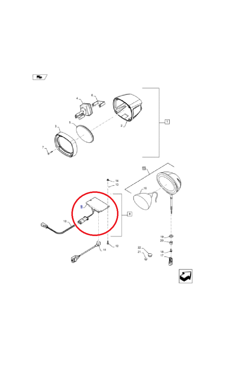 Нагрузка лампы New Holland CNH 87106306 - 447742a1-87475204