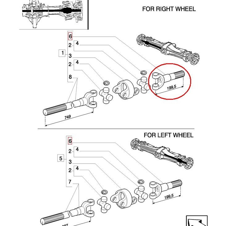 ПОЛУОСЬ КОРОТКИЙ NEW HOLLAND CASE 5191549