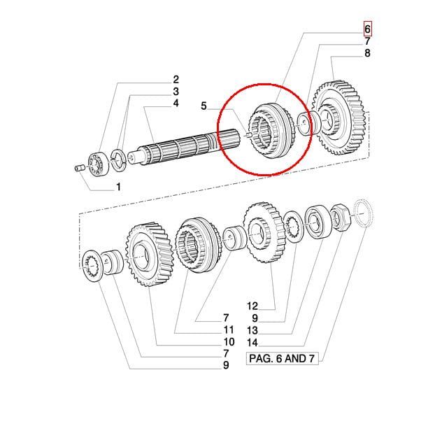 SYNCHRONIZATOR NEW HOLLAND CASE 5169033 - 5189253 - 87567127