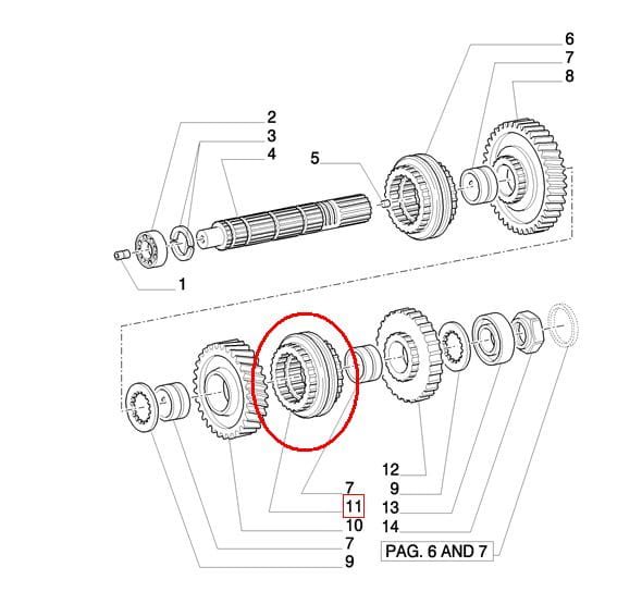 SYNCHRONIZATOR NEW HOLLAND CASE 5168081 - 5189252 - 87537028