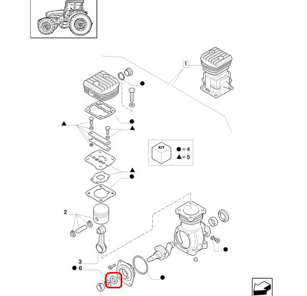 ГЕРМЕТИК ВОЗДУШНОГО КОМПРЕССОРА NEW HOLLAND CASE 9970279 - 132000130705