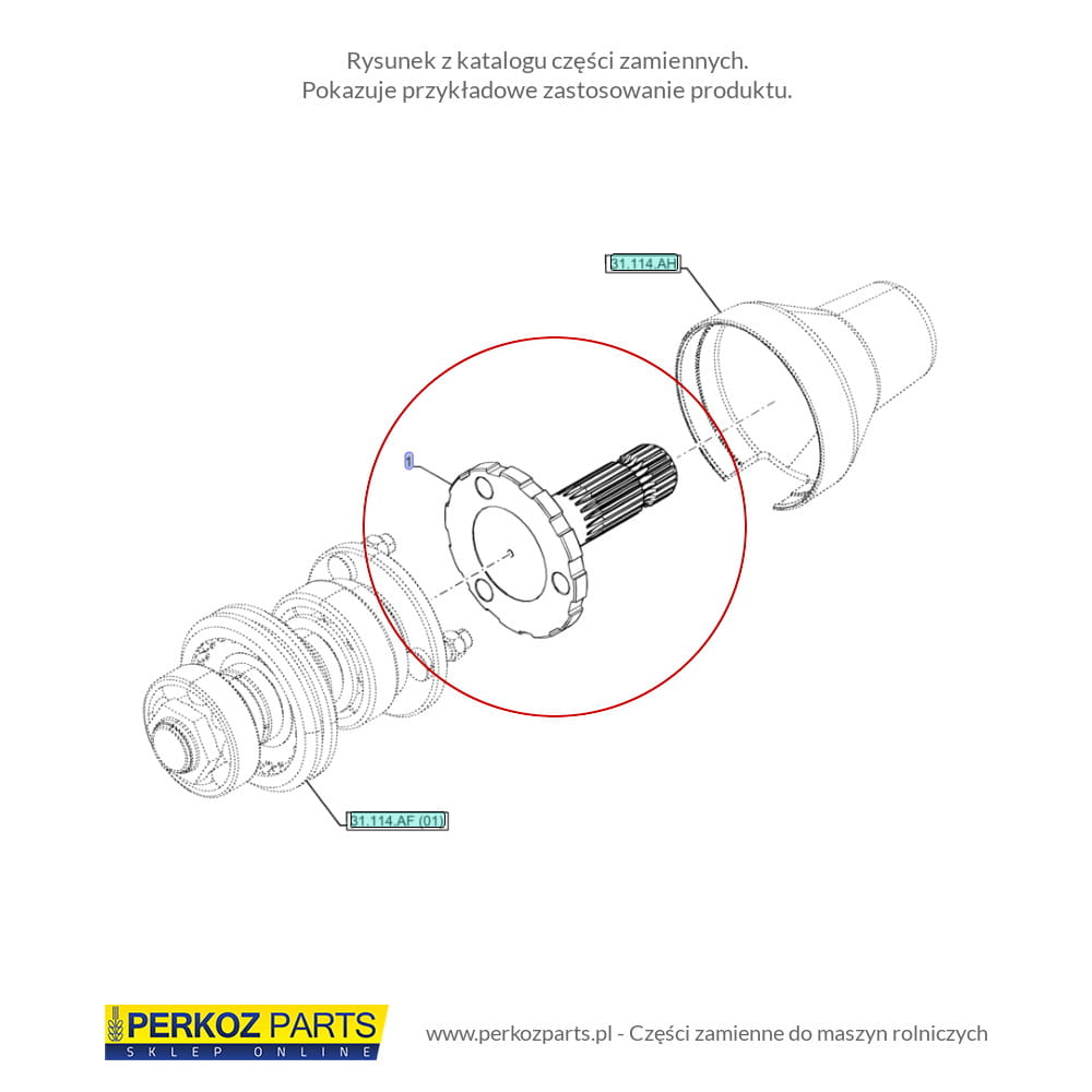 ВАЛ ВОМ НОВАЯ ГОЛЛАНДИЯ ТОНКИЙ РЕЗАК 47607574 540/1000 ОБ. / МИН.