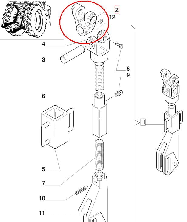 ХОМУТ ДЛЯ ВЕШАЛКИ NEW HOLLAND CASE 5160002-5171861