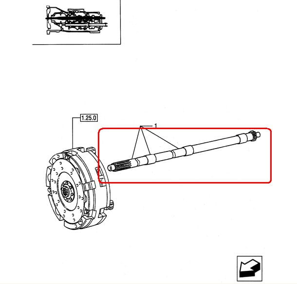 ВАЛ PTO NEW HOLLAND CASE 5189501 - 5163747 - 5115040 - 47978666
