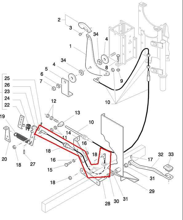 НОЖНОЙ ГАЗОВЫЙ ТРОС NEW HOLLAND CNH 86002269-47727797