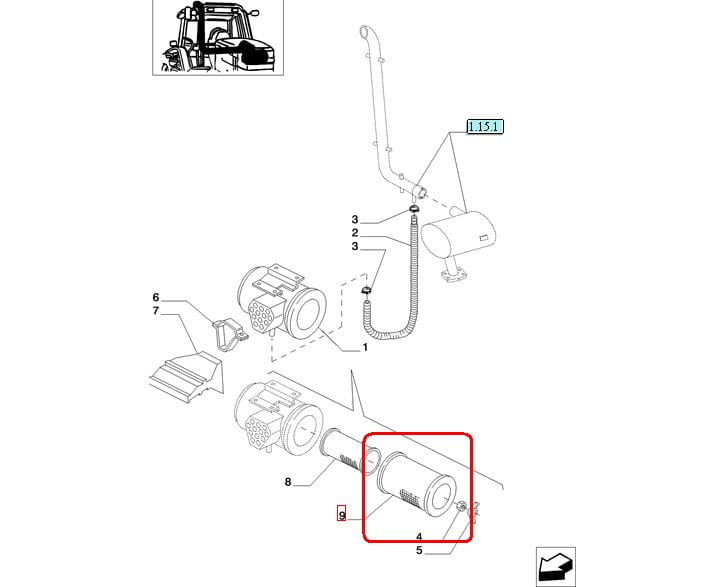 ВНЕШНИЙ ВОЗДУШНЫЙ ФИЛЬТР NEW HOLLAND CASE 87394888 - 82014793 - 82034445 - 87394887