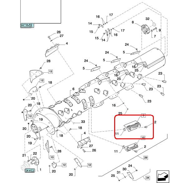 КОМПЛЕКТ ЦЕПЕЙ ЛЕВОГО РОТОРА (3 ШТ. В КОМПЛЕКТЕ) NEW HOLLAND 84050519