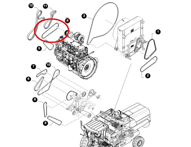 НАБОР РЕМНЕЙ NEW HOLLAND CASE 84817670