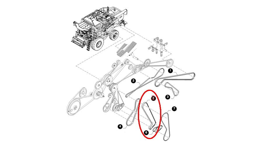 РЕМЕНЬ ОТДАЧИ RH NEW HOLLAND 84435035