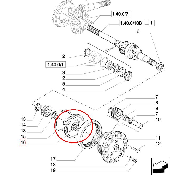 ШЕСТЕРНЯ БОЛЬШОГО РАЗМЕРА NEW HOLLAND CASE 5151440
