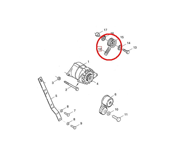 PASEK ALTERNATORA TC56 NEW HOLLAND 89835683