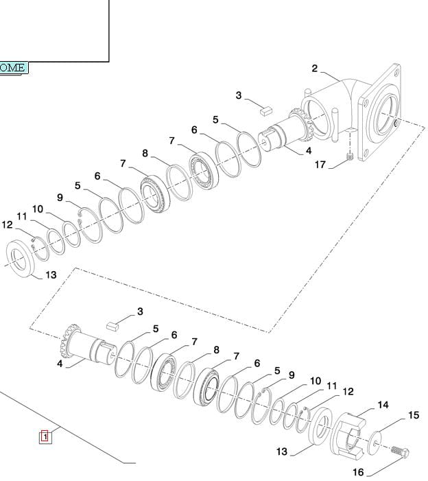 КОРОБКА ПЕРЕДАЧ ДЛЯ ПОДАЧИ ЗЕРНА В БАК NEW HOLLAND 84320129-84394060