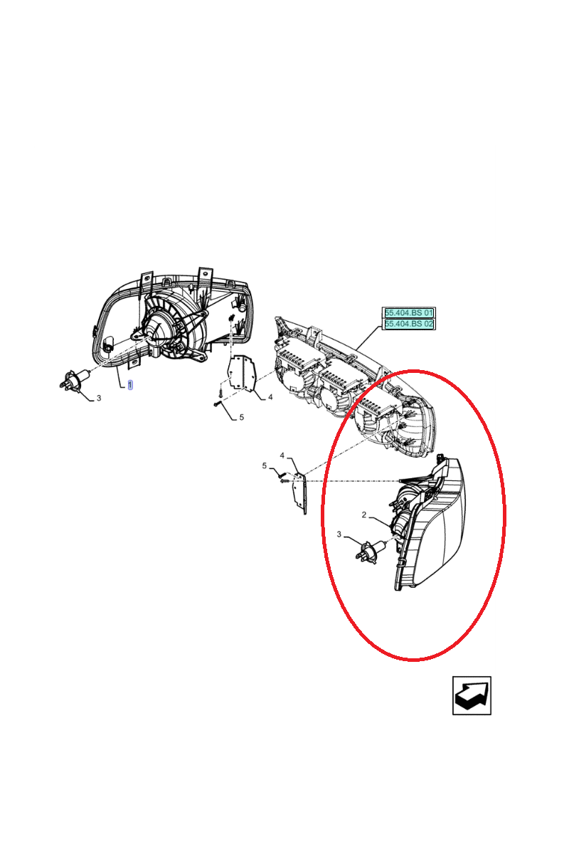 ПЕРЕДНЯЯ ПРАВАЯ ФАРА NEW HOLLAND CNH 87455672