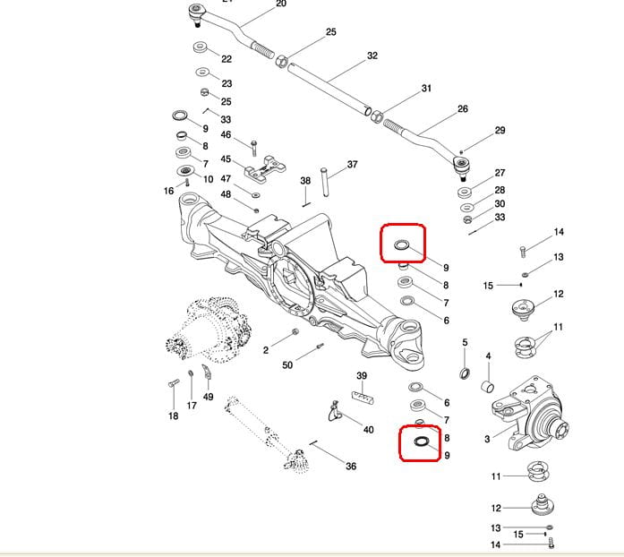 УПЛОТНИТЕЛЬ ШАРНИРА КРОССОВЕРА КРЕПЛЕНИЕ NEW HOLLAND CASE DANA070HH111 - 81874875 - 1277270C1