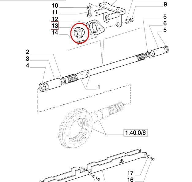 ПОДШИПНИК ПОДВЕСКИ ПЕРЕДНЕГО ПРИВОДА NEW HOLLAND CASE 5174571