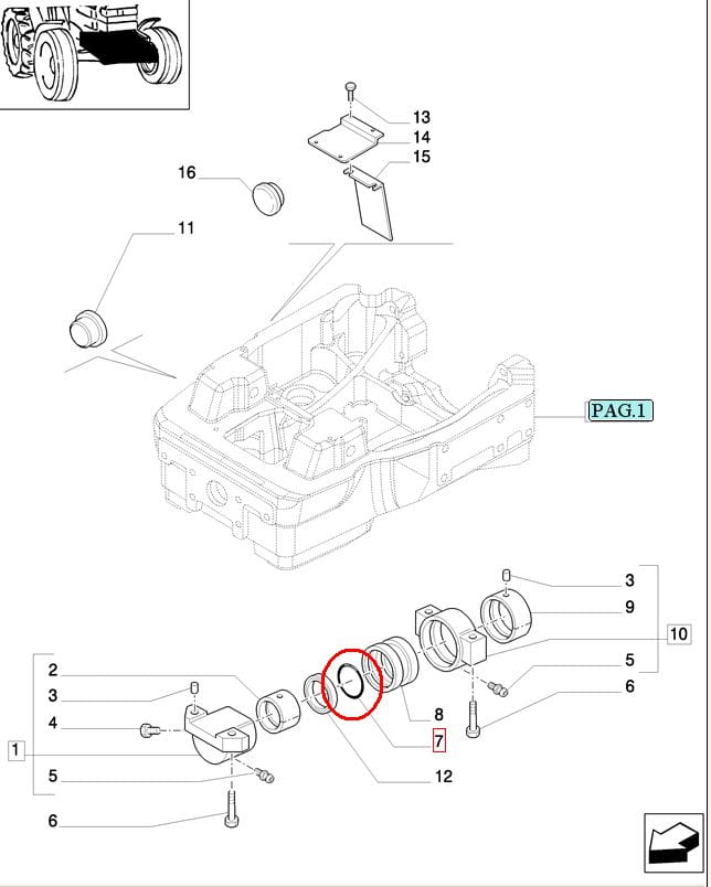 УПЛОТНИТЕЛЬНОЕ КОЛЬЦО КРЕПЛЕНИЯ ПЕРЕДНЕЙ ОСИ NEW HOLLAND CASE 14471380-80235760