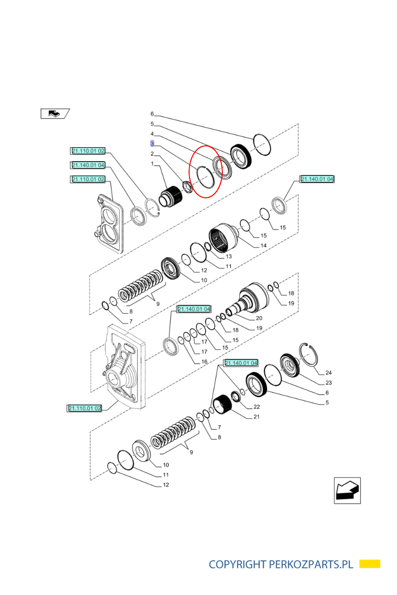 Стопорное кольцо New Holland Case CNH 5122844
