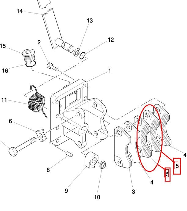 ТОРМОЗНАЯ КОЛОДКА NEW HOLLAND CASE 5158942 - 5104774 - 5127507 - 5158123