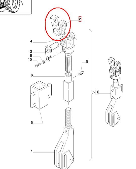 ХОМУТ ДЛЯ ВЕШАЛКИ NEW HOLLAND CASE 47130638