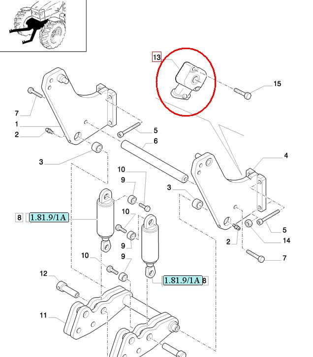 POTENCJOMETR NEW HOLLAND CASE STEYR 82021035 - 87543715 - 87605245