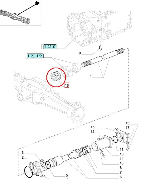 УПЛОТНИТЕЛЬНОЕ КОЛЬЦО КРЕПЛЕНИЯ ПЕРЕДНЕЙ ОСИ NEW HOLLAND CASE 5188609