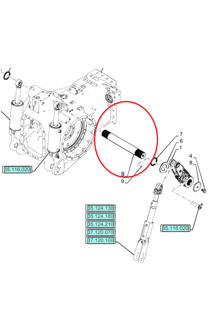 РОЛИК РЫЧАГА ПОДЪЕМА NEW HOLLAND CNH 48041578