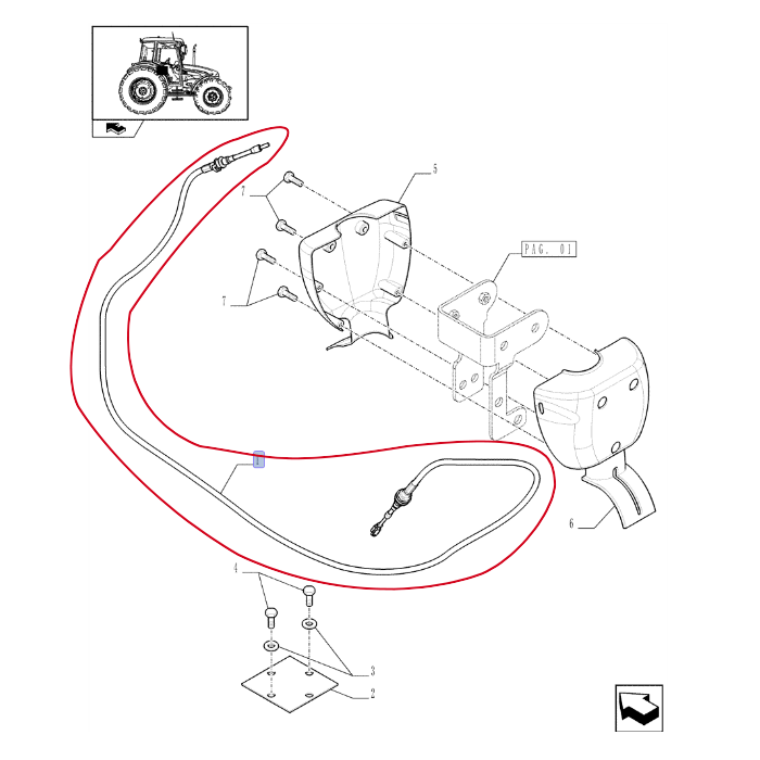 LINKA REWERSU NEW HOLLAND CASE 84315134