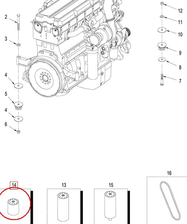 Фильтр системы охлаждения New Holland CASE CNH 441702A1-84477273