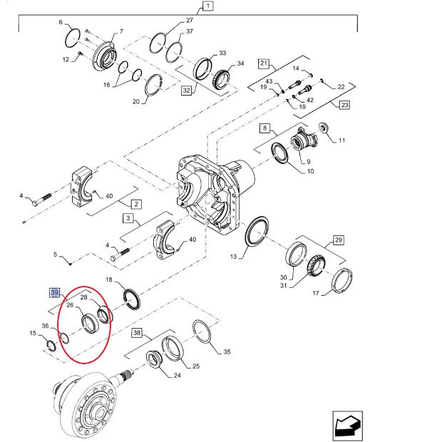 ПОДШИПНИК ПЕРЕДНЕГО МОСТА CNH 47495678