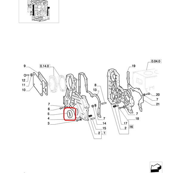 УПЛОТНИТЕЛЬ КОЛЕНЧАТОГО ВАЛА СПЕРЕДИ NEW HOLLAND CASE STEYR 98461684-504127326