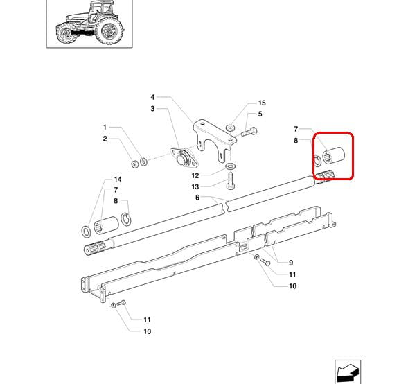 ВТУЛКА ВАЛА ПЕРЕДНЕГО ПРИВОДА NEW HOLLAND CASE 5199243