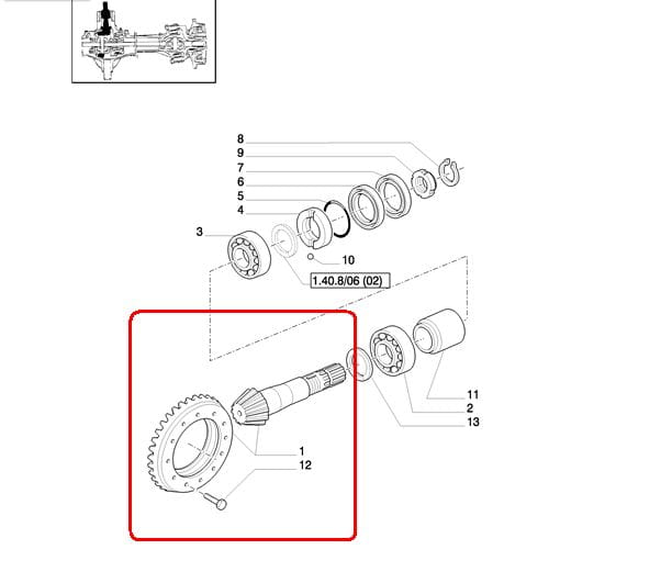 РОЛИК С АТАКУЮЩИМ КОЛЕСОМ 10/34 NEW HOLLAND CASE 5146255
