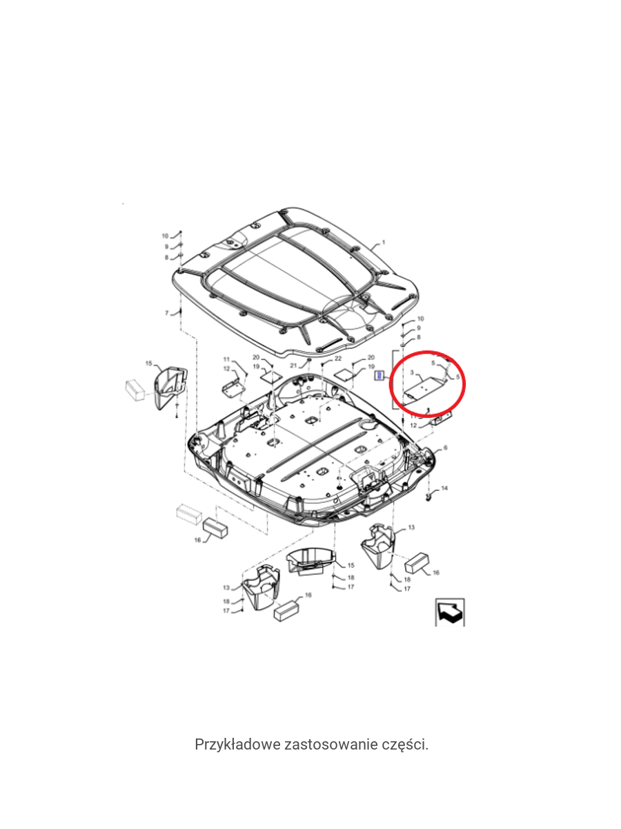 Кронштейн для потолка New Holland CNH 84255896