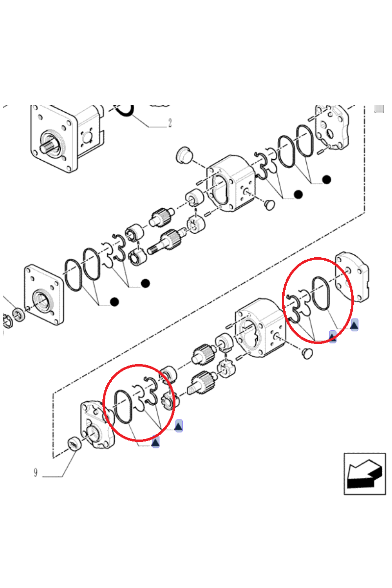 Комплект прокладок насоса New Holland CNH 87601759