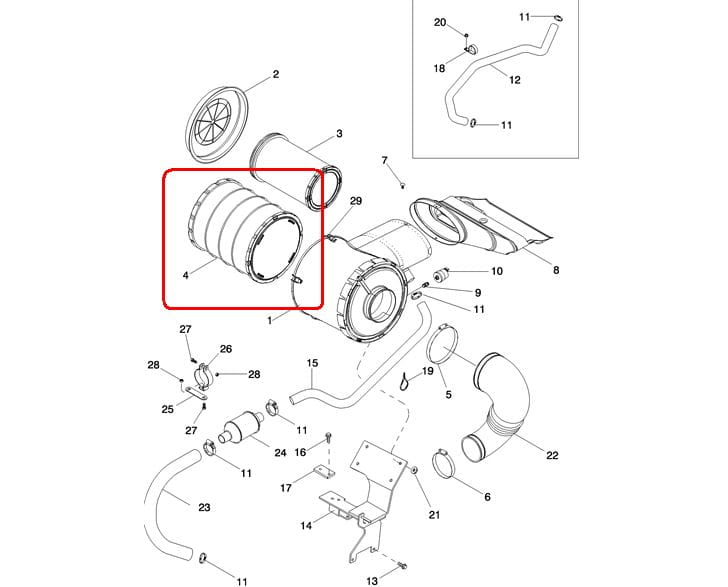 ВНЕШНИЙ ВОЗДУШНЫЙ ФИЛЬТР NEW HOLLAND CASE 87408704-84475951