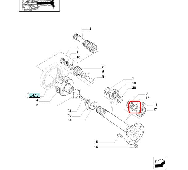 ГЕРМЕТИК ЗАДНЕЙ КРЫШКИ NEW HOLLAND CASE 5149310