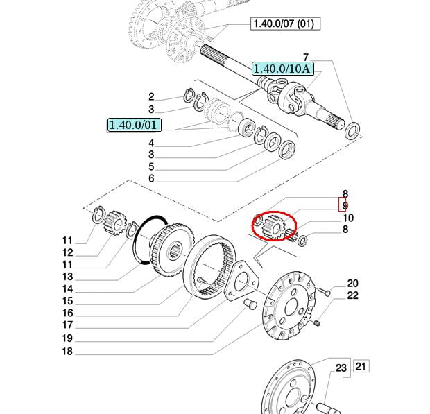 ПЛАНЕТАРНОЕ КОЛЕСО NEW HOLLAND CASE 5145497