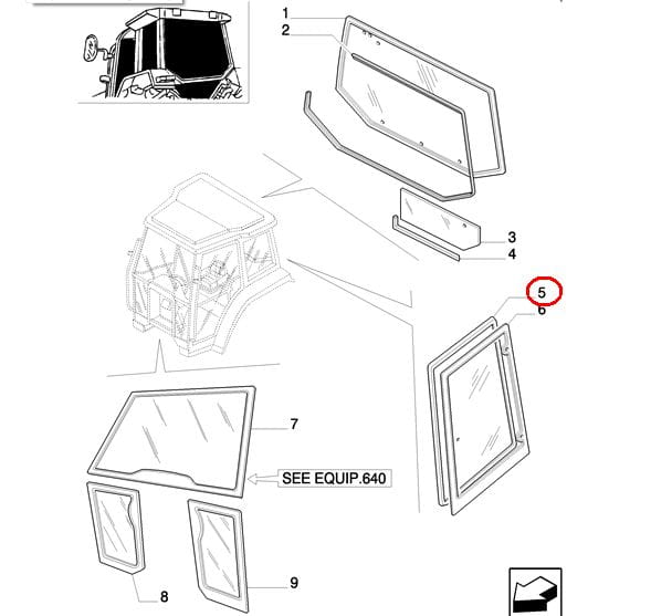 УПЛОТНЕНИЕ БОКОВОГО СТЕКЛА NEW HOLLAND CASE 82009814