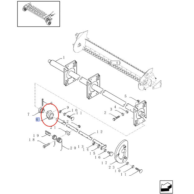 ПРИСПОСОБЛЕНИЕ ПОДШИПНИКА CNH 54695 - 80054695