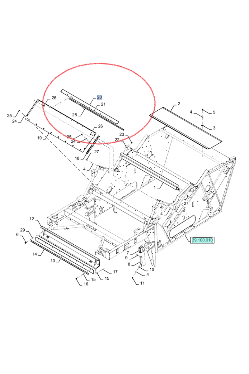 Fartuch New Holland CASE CNH 84434120