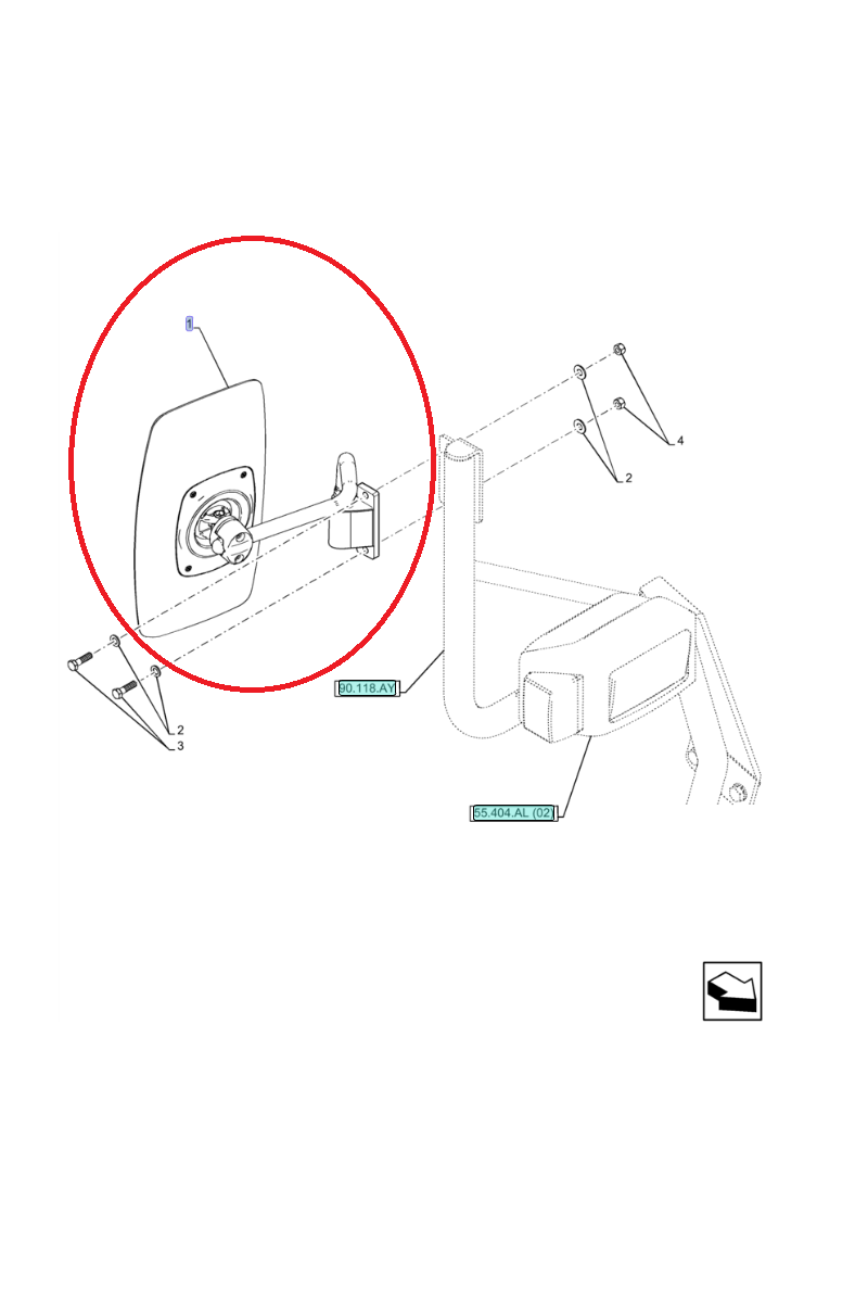 Лютерко для погрузчика New Holland CNH 47512762 - 47392535 - 47800835