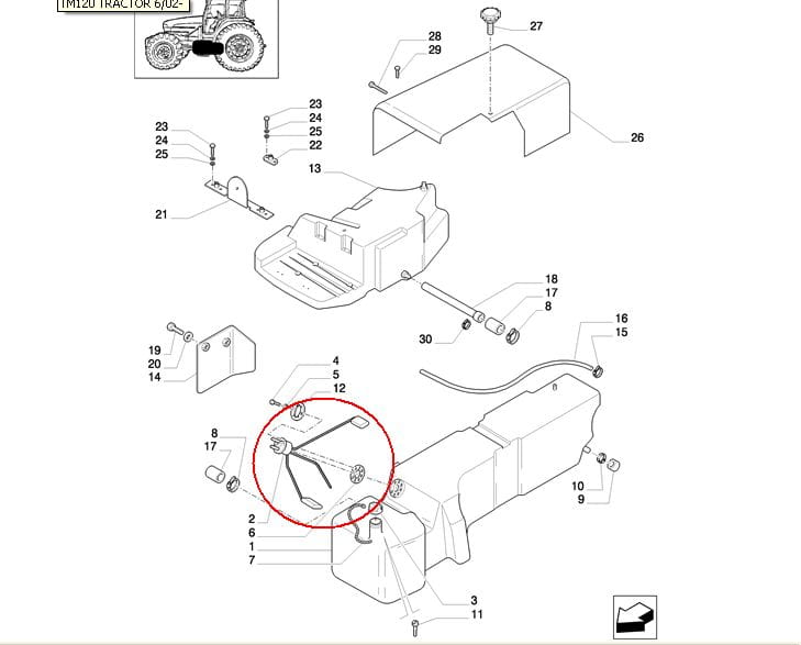 ДАТЧИК УРОВНЯ ТОПЛИВА NEW HOLLAND CASE 82014070-82023182