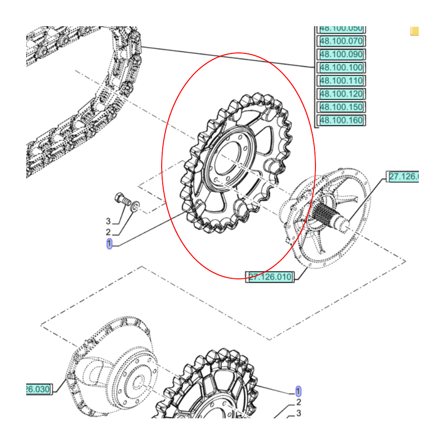 НОВАЯ ГОЛЛАНДИЯ CNH 5153633-27 ЗУБЬЕВ