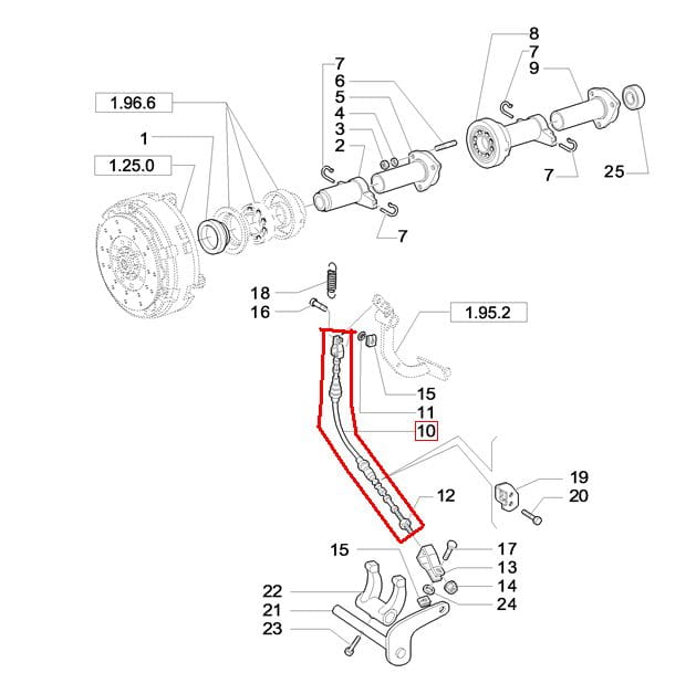 КАБЕЛЬ СЦЕПЛЕНИЯ NEW HOLLAND CASE 82016868