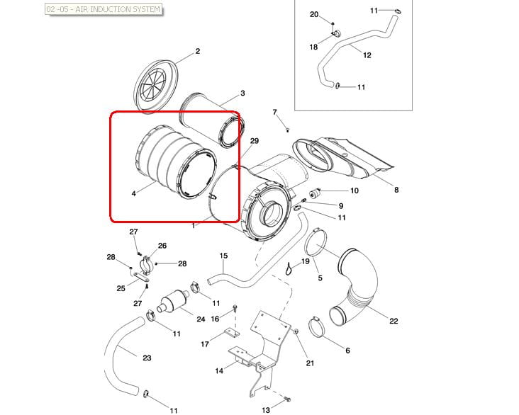 ВНЕШНИЙ ВОЗДУШНЫЙ ФИЛЬТР NEW HOLLAND CASE 87741560